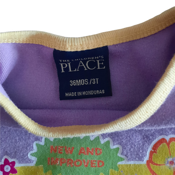 Bundle of 2 Children's Place Size 3T Girl Short Sleeve Blue Purple Tops - Picture 10 of 10